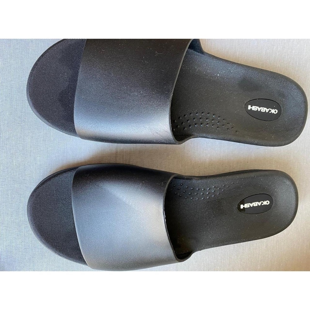 Okabashi Flats Black Slides Shoes Size US 9 Vacation sku1